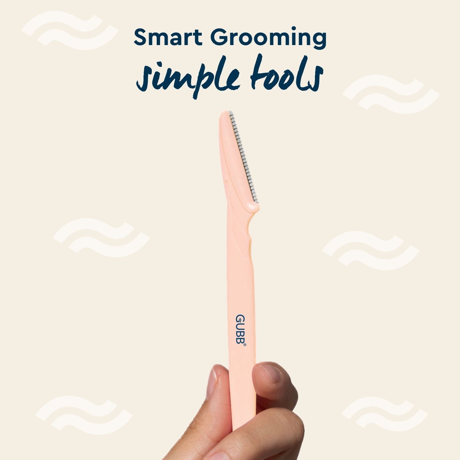 GUBB Face & Eyebrow Razor - Can Be Used On Upper Lips, Chin, Peach Fuzz, 3 pcs