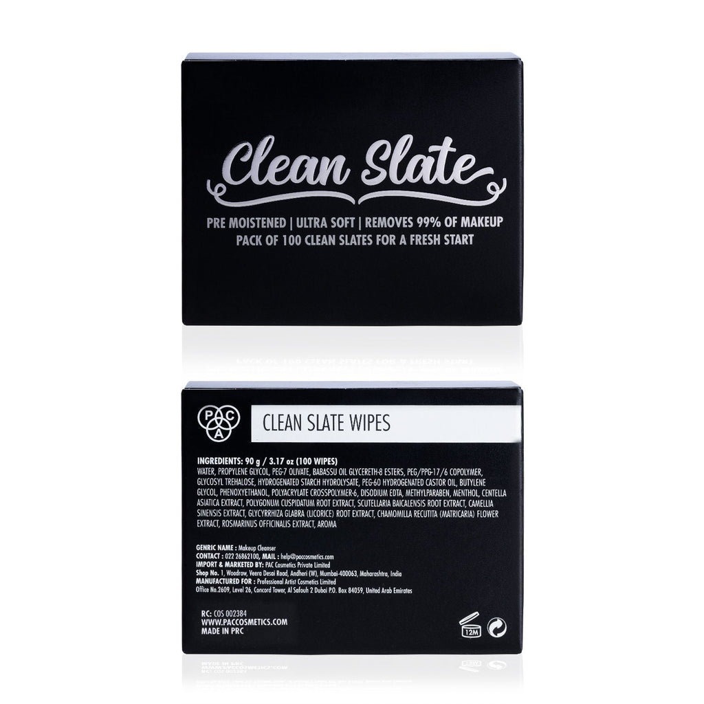 PAC Clean Slate Wipes 100 Wipes