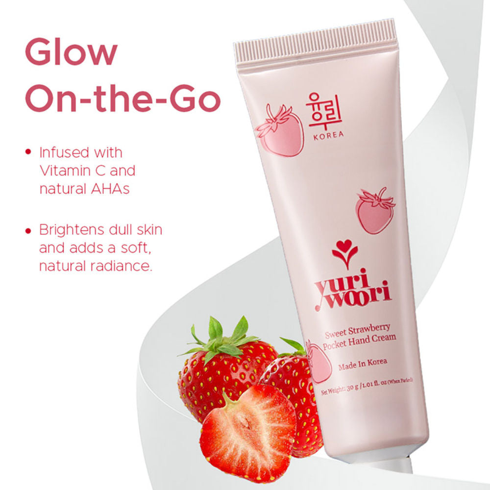 yuri woori Sweet Strawberry Pocket Hand Cream