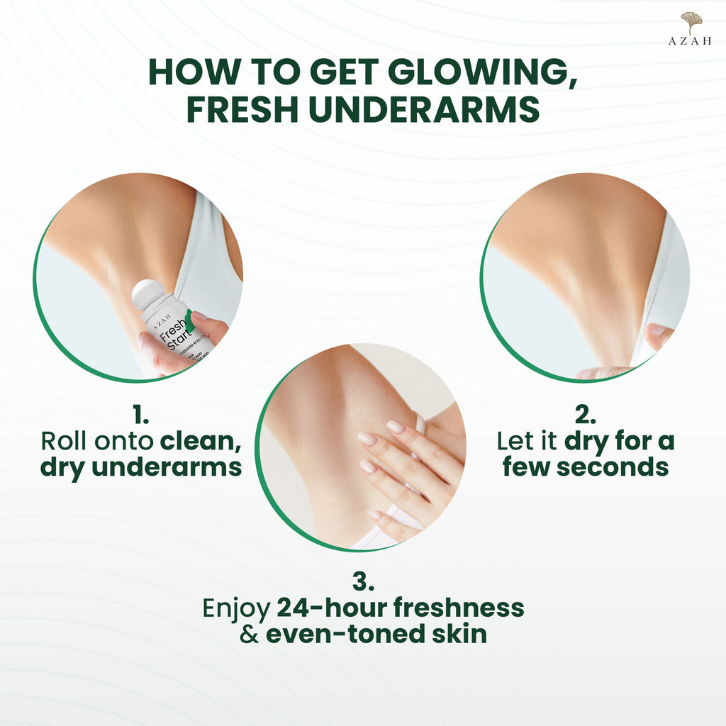 Azah Fresh Start Premium 6.5% Aha Underarm Roll-On