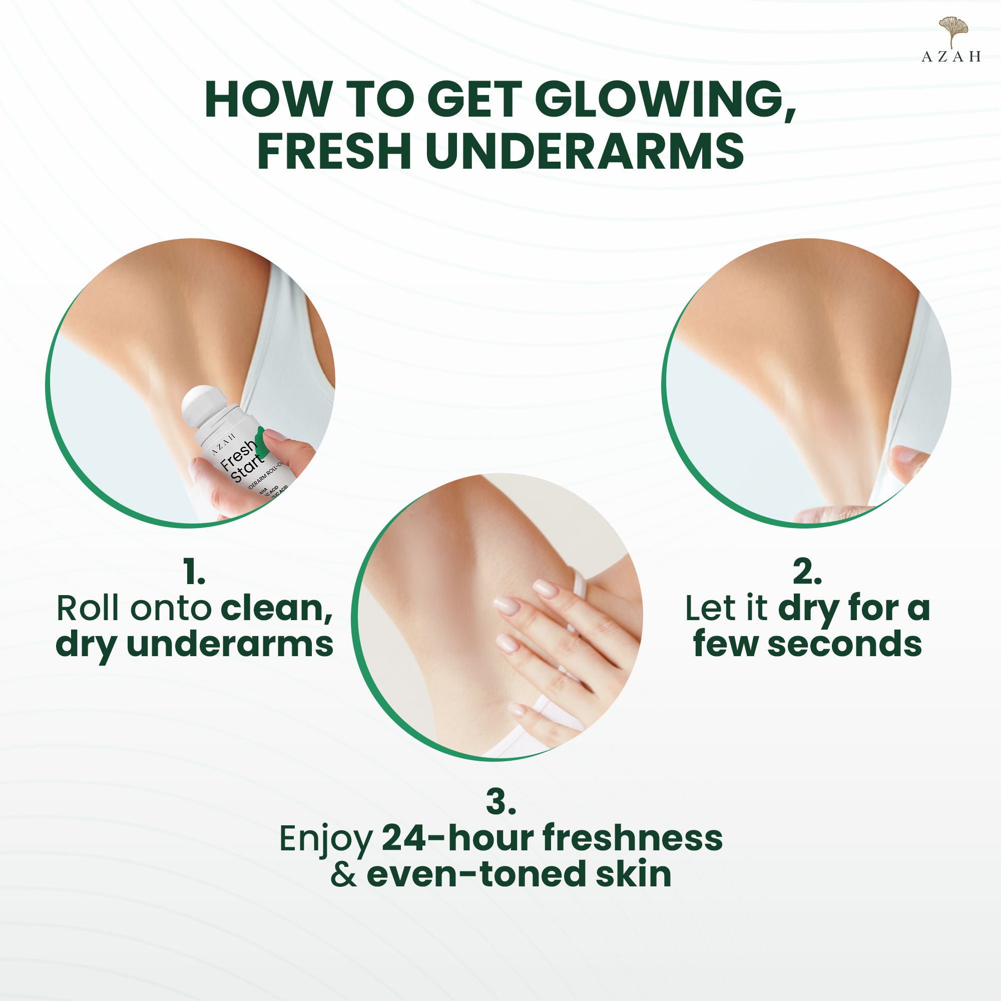 Azah Fresh Start Premium 6.5% Aha Underarm Roll-On