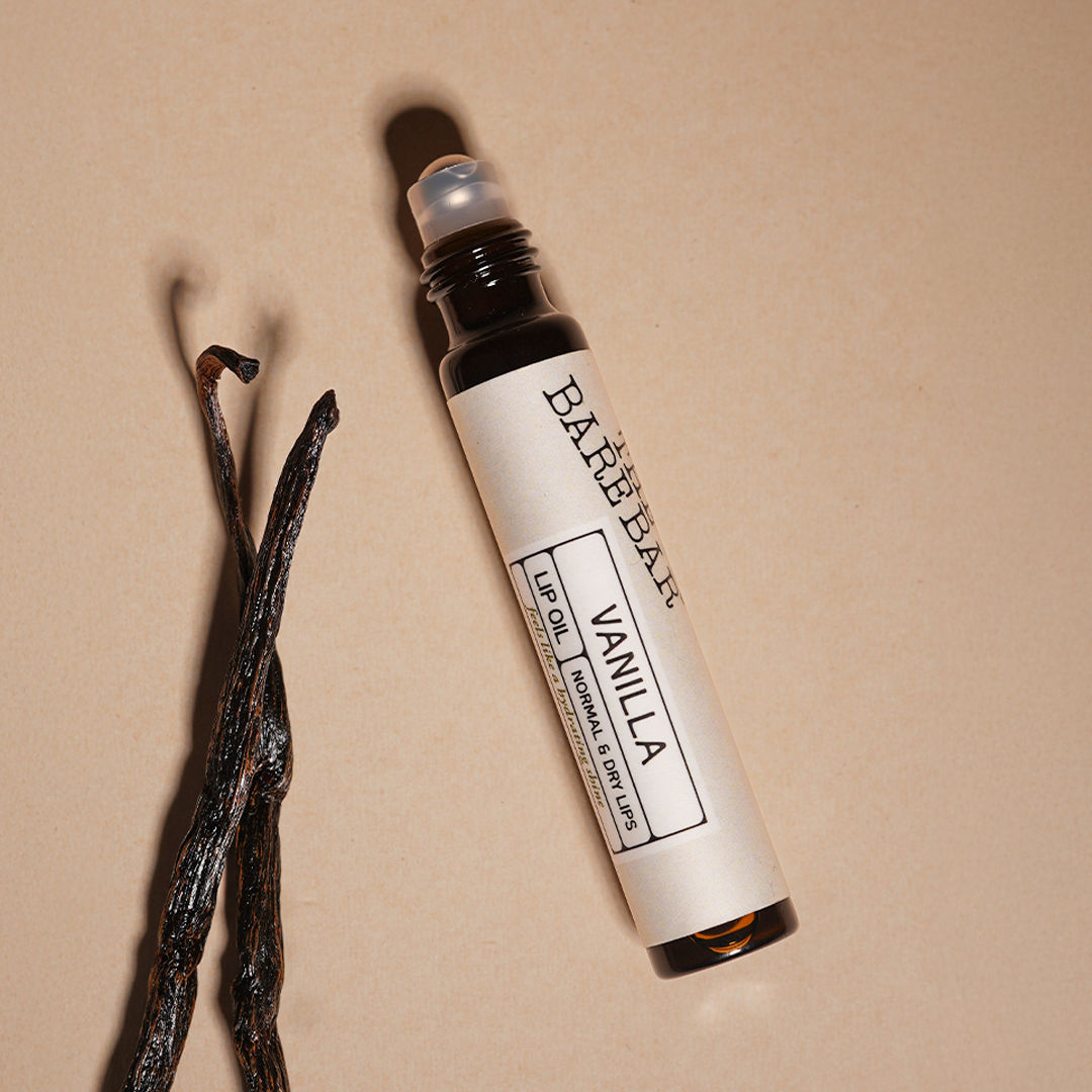 The Bare Bar Vanilla Lip Oil - Deep Nourishment with Natural Oils for Soft Lips