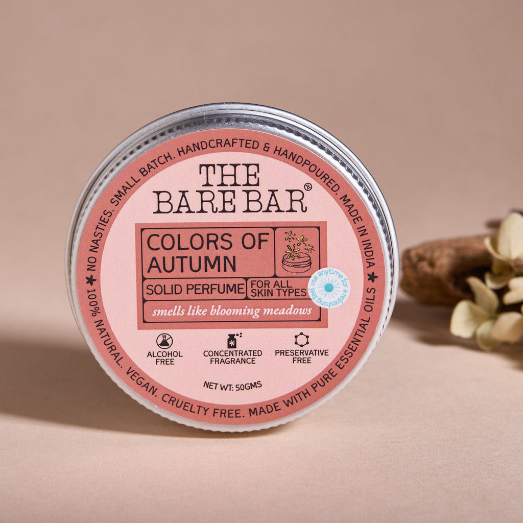 The Bare Bar Colors of Autumn Solid Perfume - Spicy floral perfume with warm, travel scent