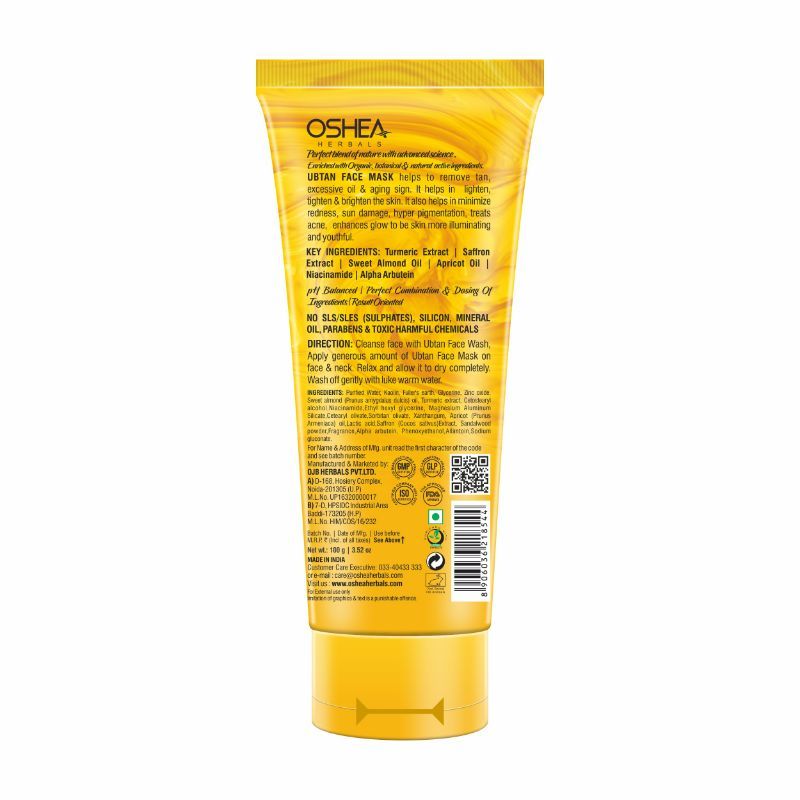 Oshea Herbals Ubtan Glowing & Tan Removing Face Mask