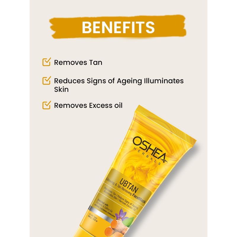 Oshea Herbals Ubtan Glowing & Tan Removing Face Mask