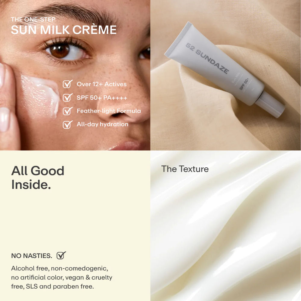 52 Sundaze Sun Milk Crème SPF 50+ PA++++ Sunscreen for Oily Skin