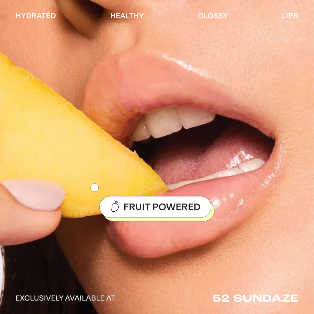 52 Sundaze 100% Natural Mango Butter Lip Balm for Dry & Pigmented Lips with SPF 30 PA+++