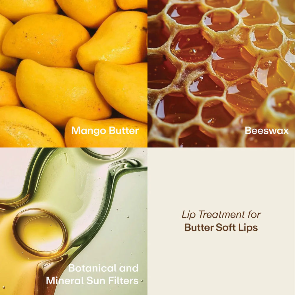 52 Sundaze 100% Natural Mango Butter Lip Balm for Dry & Pigmented Lips with SPF 30 PA+++