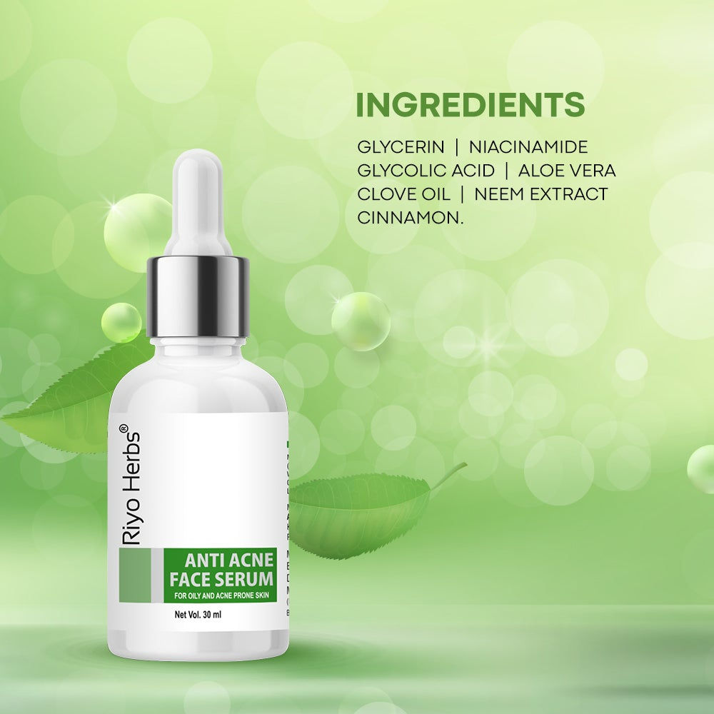 Riyo Herbs Anti-Acne Face Serum with Neem Power for Clear Skin