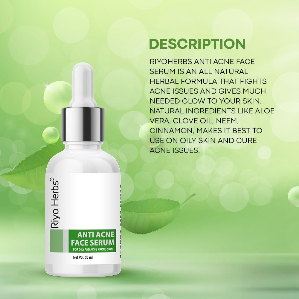 Riyo Herbs Anti-Acne Face Serum with Neem Power for Clear Skin