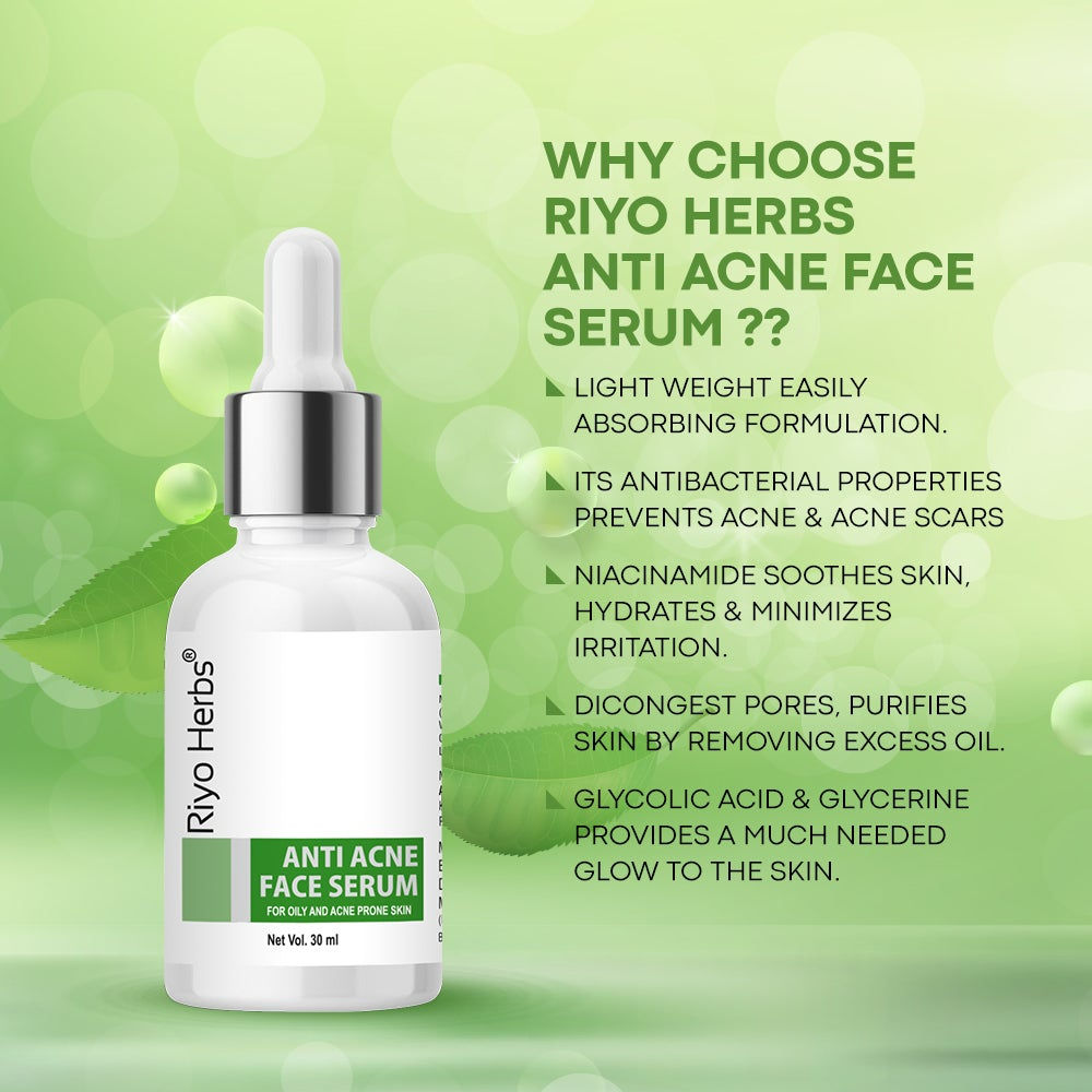 Riyo Herbs Anti-Acne Face Serum with Neem Power for Clear Skin