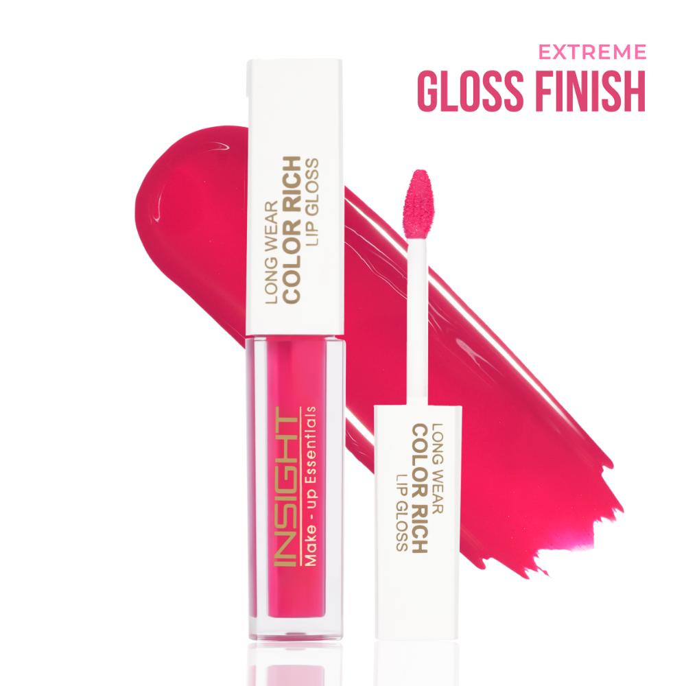 Insight Cosmetics Long Wear Color Rich Lip Gloss, Moisturising Long Wear Formula, Ultra Glossy Finish