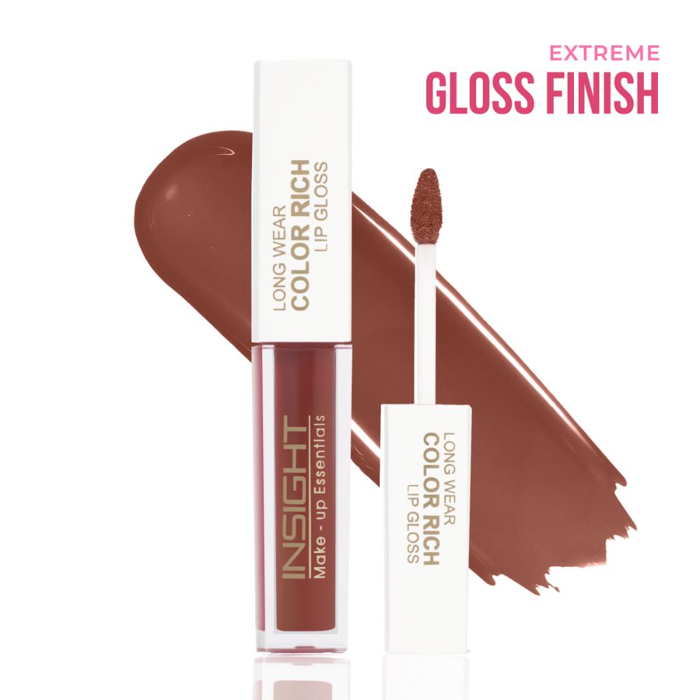 Insight Cosmetics Long Wear Color Rich Lip Gloss, Moisturising Long Wear Formula, Ultra Glossy Finish