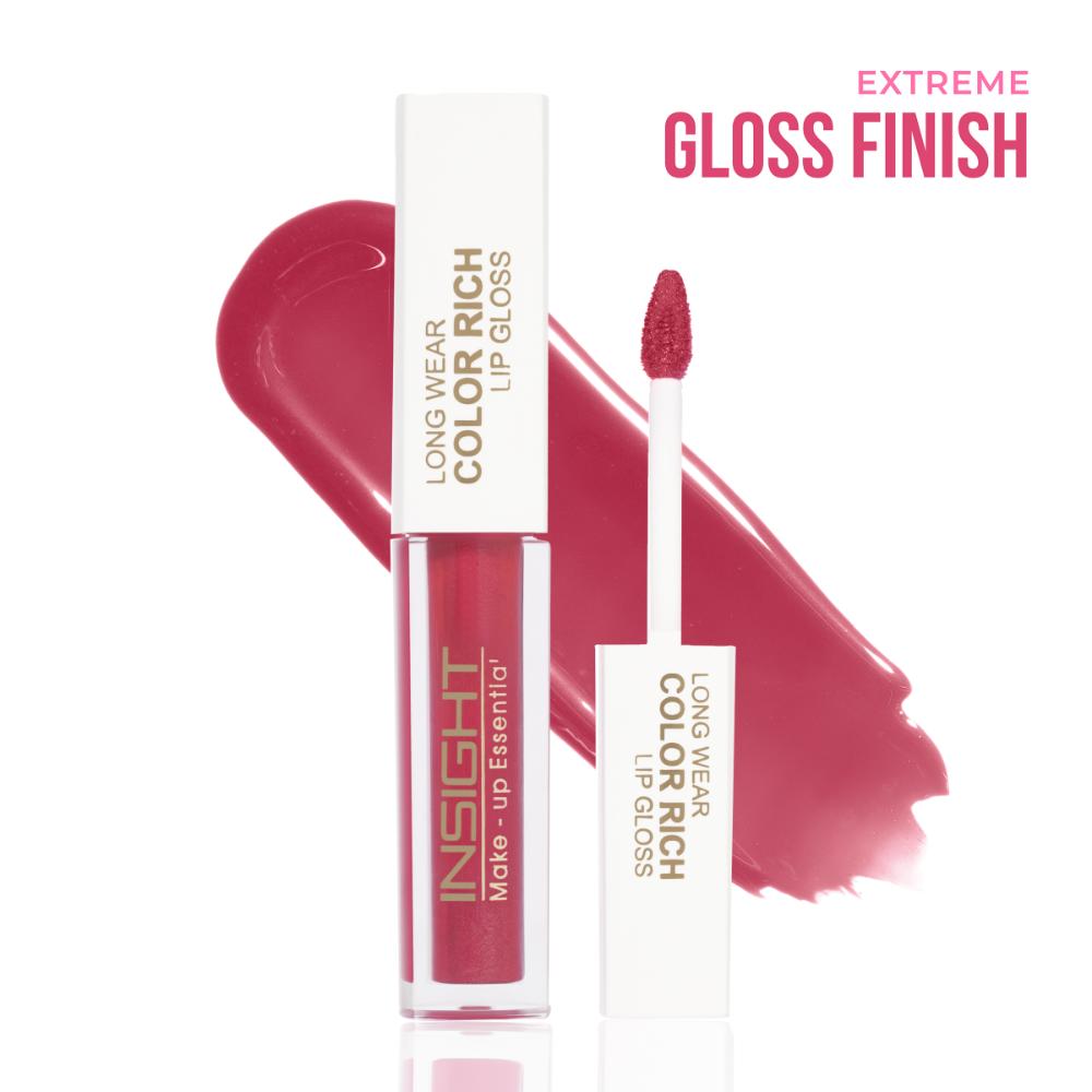 Insight Cosmetics Long Wear Color Rich Lip Gloss, Moisturising Long Wear Formula, Ultra Glossy Finish