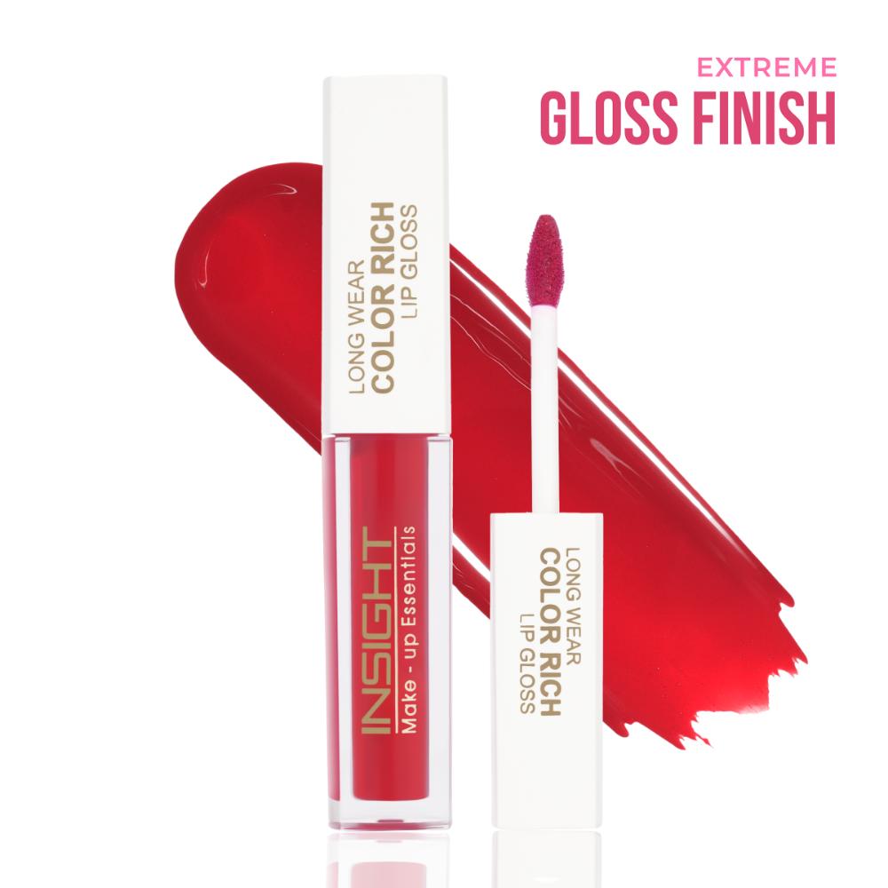 Insight Cosmetics Long Wear Color Rich Lip Gloss, Moisturising Long Wear Formula, Ultra Glossy Finish