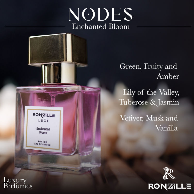 Ronzille Enchanted Bloom Eau de Parfum Fresh with Jasmine & Musk Long Lasting Perfume For Women