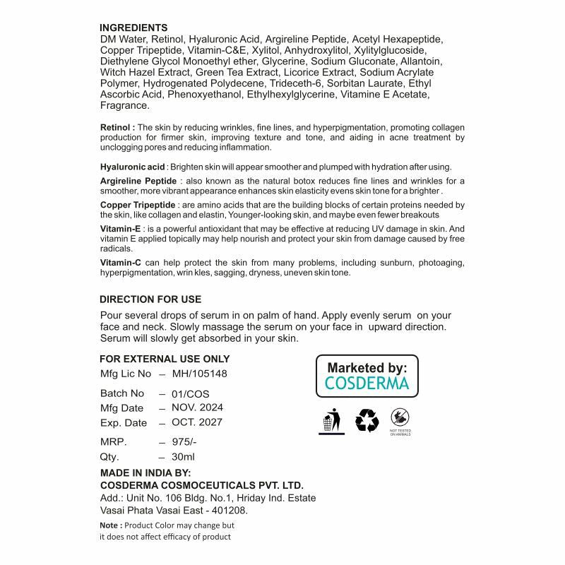 COSDERMA Retinol Serum