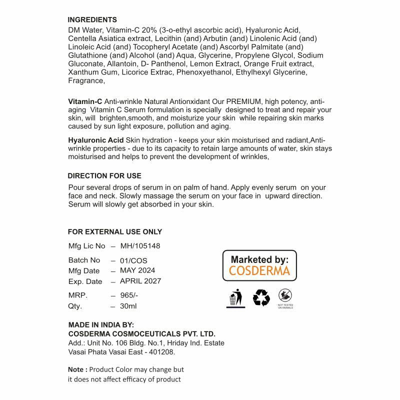 COSDERMA Vitamin C 20% Serum