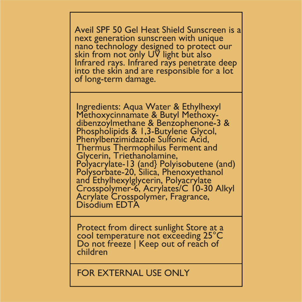 AVEIL SPF 50 Heat Shield Sunscreen