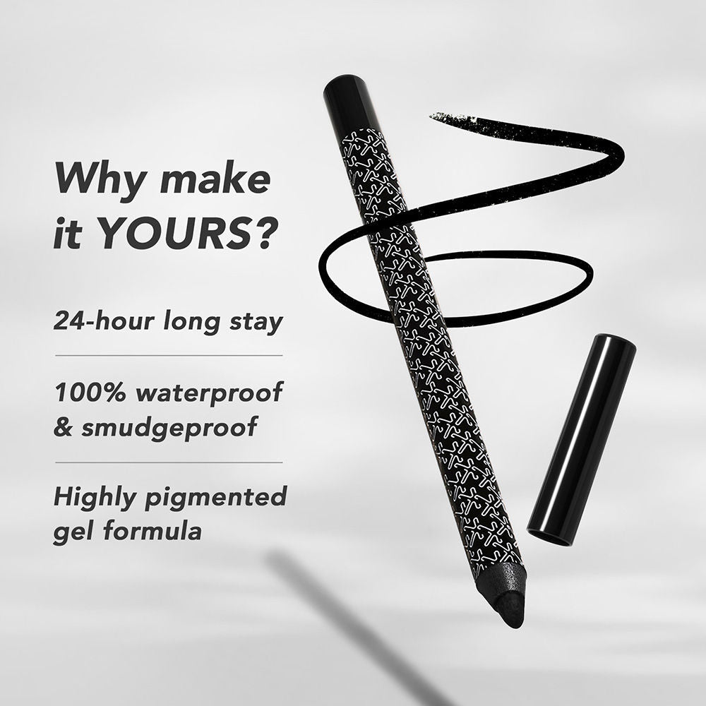 Kay Beauty Smudgeproof Jet Black Gel Kajal - Onyx