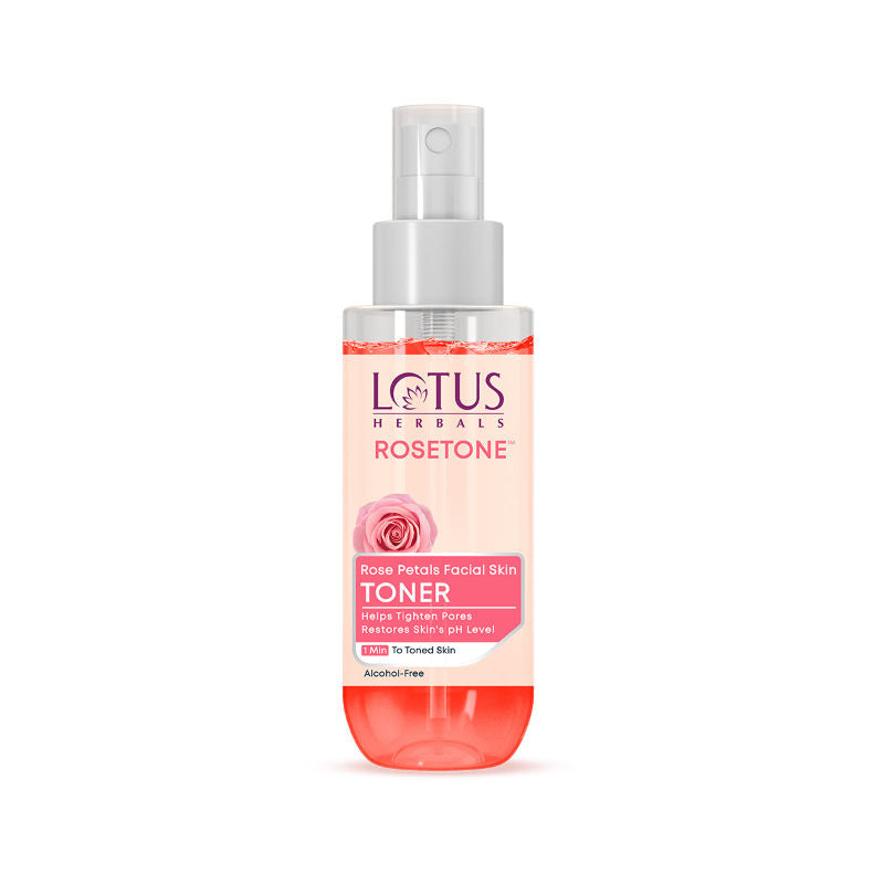 Lotus Herbals Rosetone Rose Petals Facial Skin Toner Hydrates & Moisturises Skin, Alcohol-Free