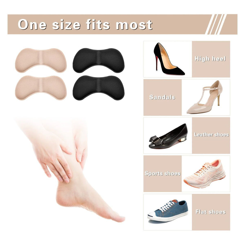 Matra Heel Liners 1 Pair Self Adhesive Shoe Bite Protector Foam Pads Inserts - Double Cushion