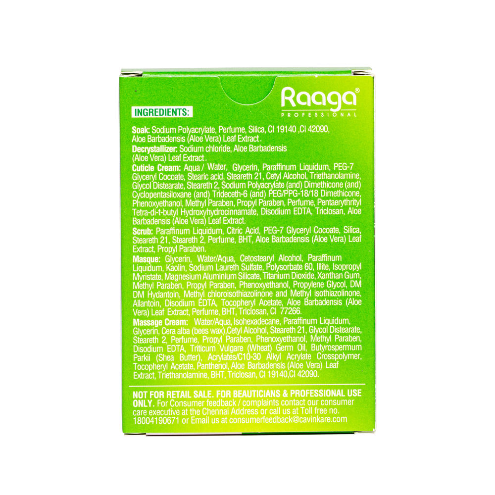 Raaga Professional Manicure & Pedicure, Aloe vera