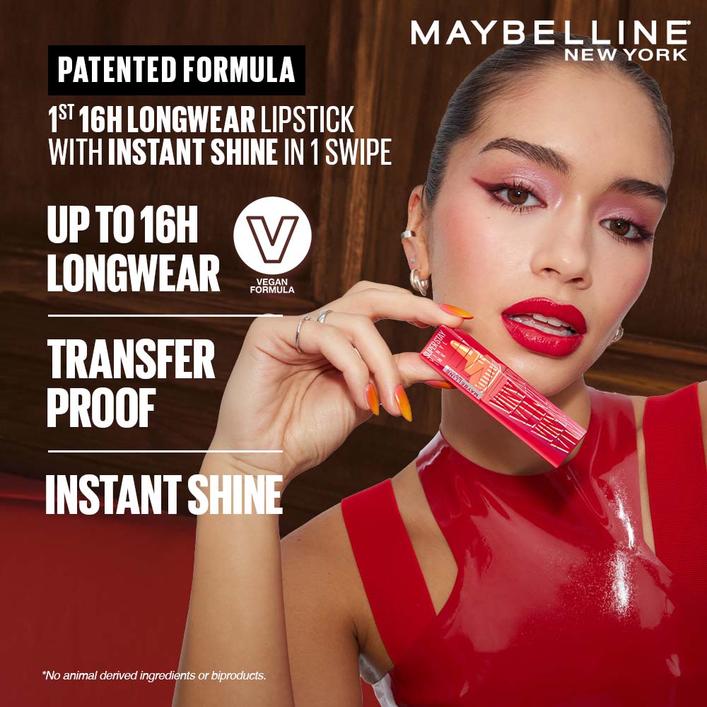 Maybelline New York Super Stay Vinyl Ink Liquid Lipstick, Instant Shine Lasts Up To 16H