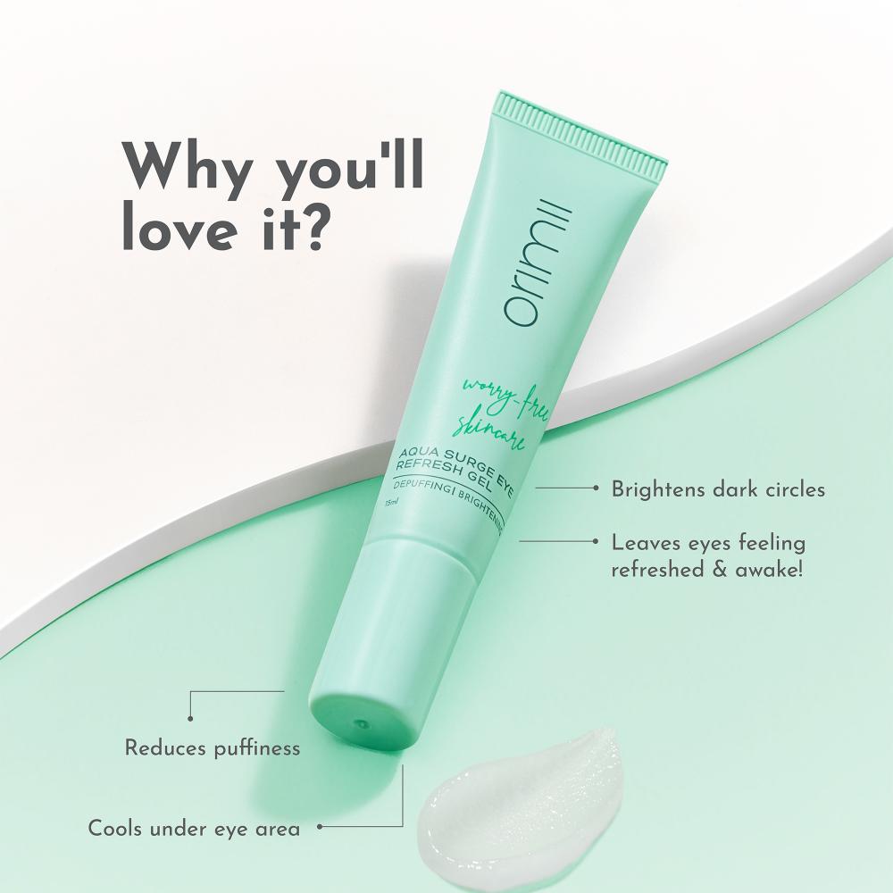 Orimii Under Eye Cream for Dark Circles/Vit C-Fragrance Free, Non Comedogenic, Pregnancy Safe