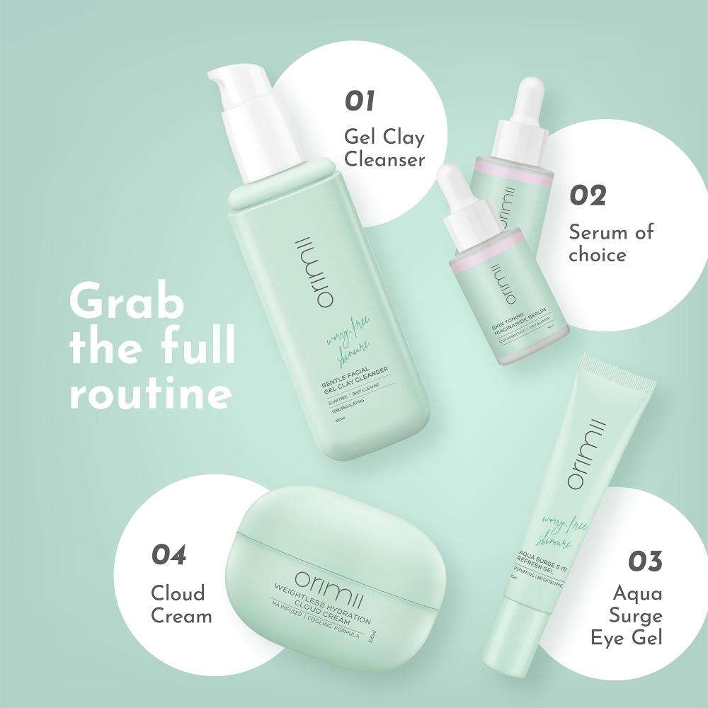 Orimii Under Eye Cream for Dark Circles/Vit C-Fragrance Free, Non Comedogenic, Pregnancy Safe