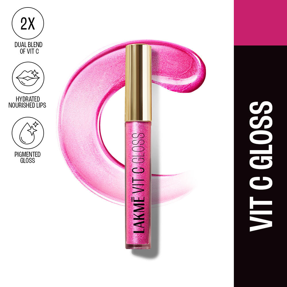 Lakme Superglow Glass Finish Lip Gloss oil with Vitamin C