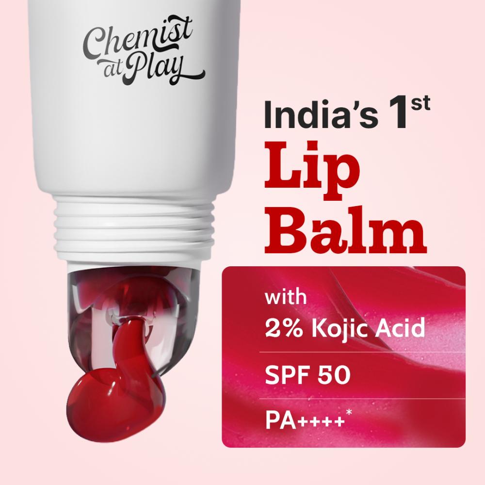 Chemist At Play Chocolate Tinted Lip Balm with SPF 50 PA++++ for Dry, Chapped & Pigmented Lip
