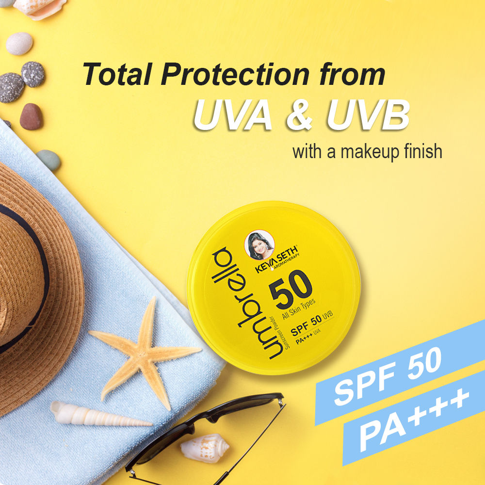 Keya Seth Aromatherapy Umbrella Sunscreen Powder SPF 50 UVB PA+++ UVA