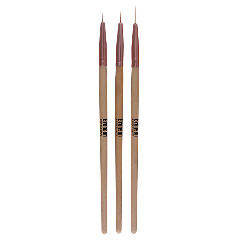 Bronson Professional Nail Art Zero Point Gel Liner Brush Set