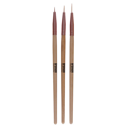 Bronson Professional Nail Art Zero Point Gel Liner Brush Set