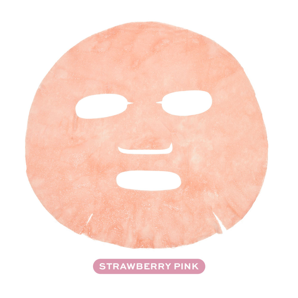 Makeup Revolution Bubble Tea Strawberry Milk Bubble Sheet Mask - Strawberry Pink