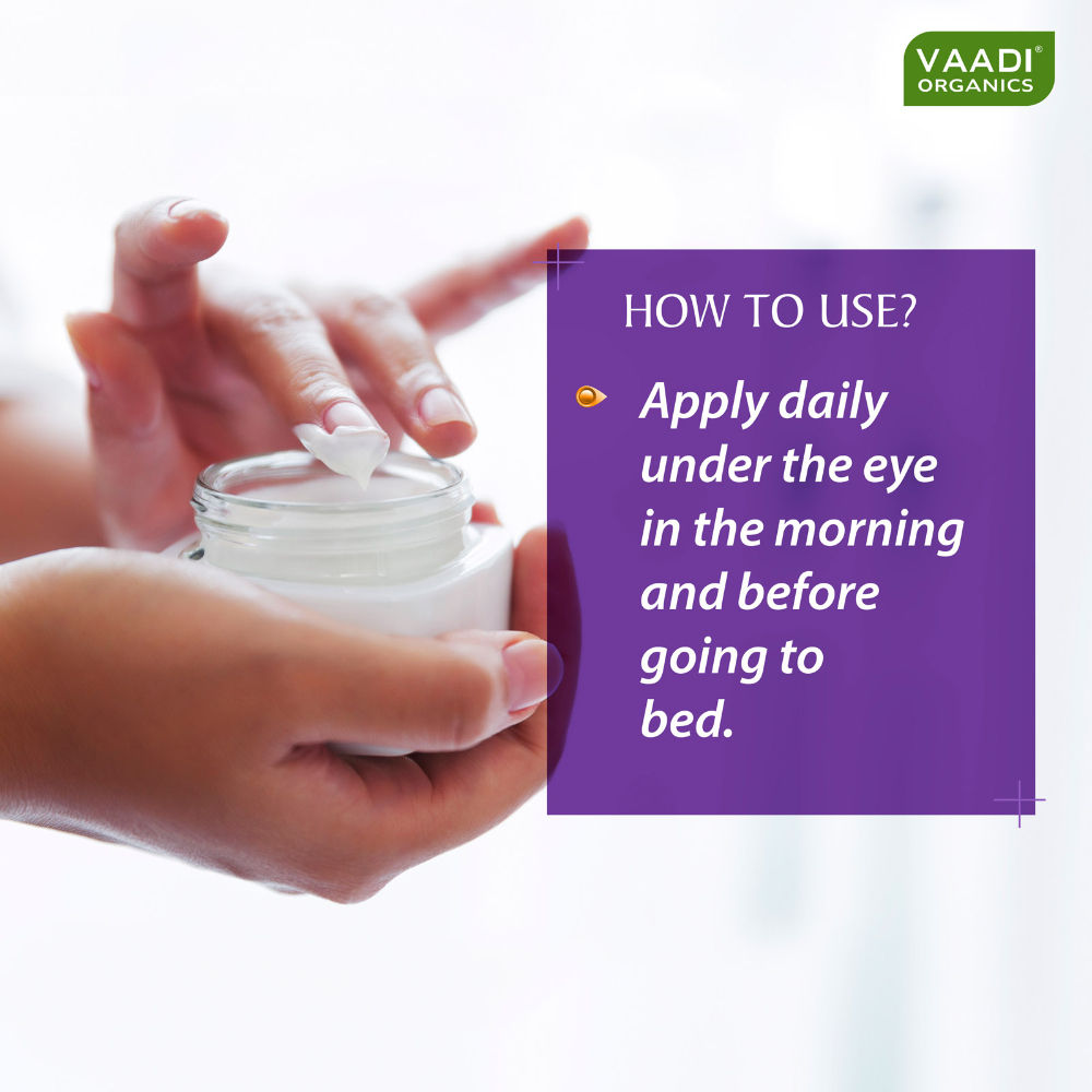 Vaadi Herbals Under Eye Cream - Almond Oil & Cucumber Extract