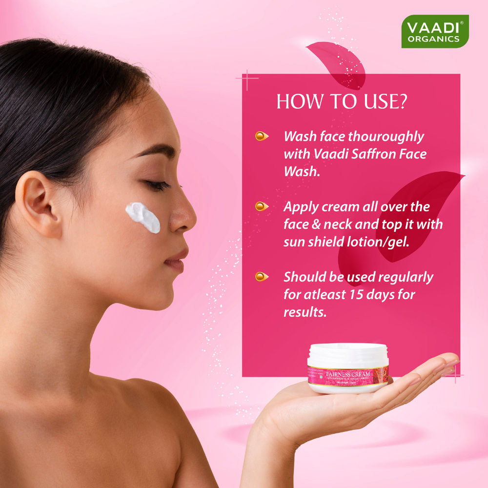 Vaadi Herbals Fairness Cream - Saffron, Aloe Vera & Turmeric Extracts