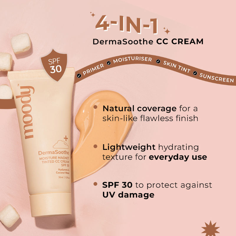 Moody Derma Soothe Moisture Magnet Tinted CC Cream With SPF 30