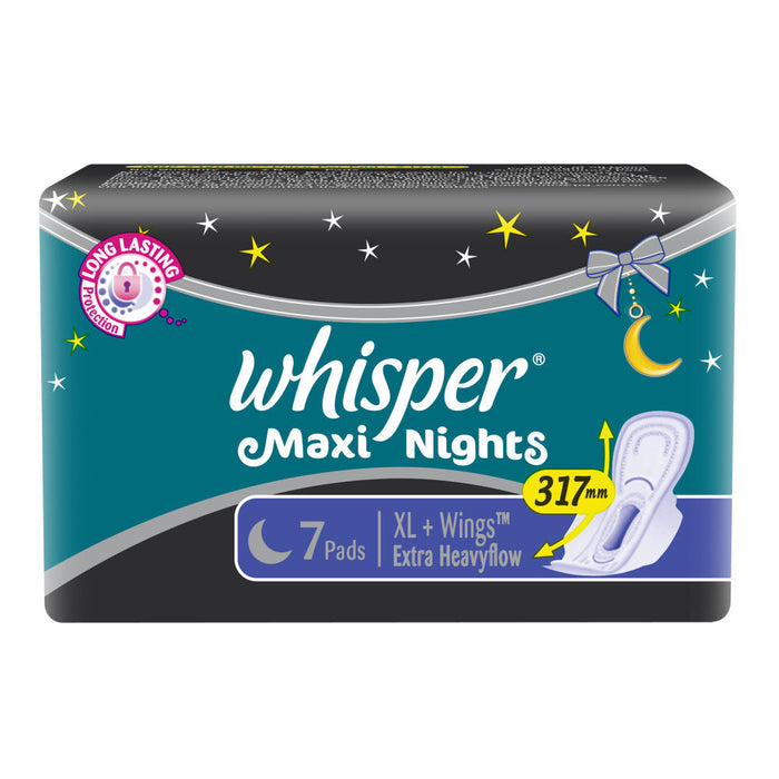 Whisper Maxi Nights Xl 7s Sanitary Pads for Women