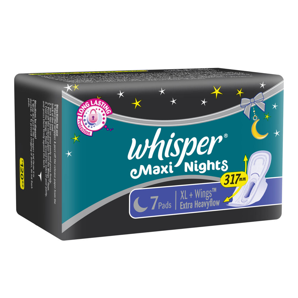 Whisper Maxi Nights Xl 7s Sanitary Pads for Women