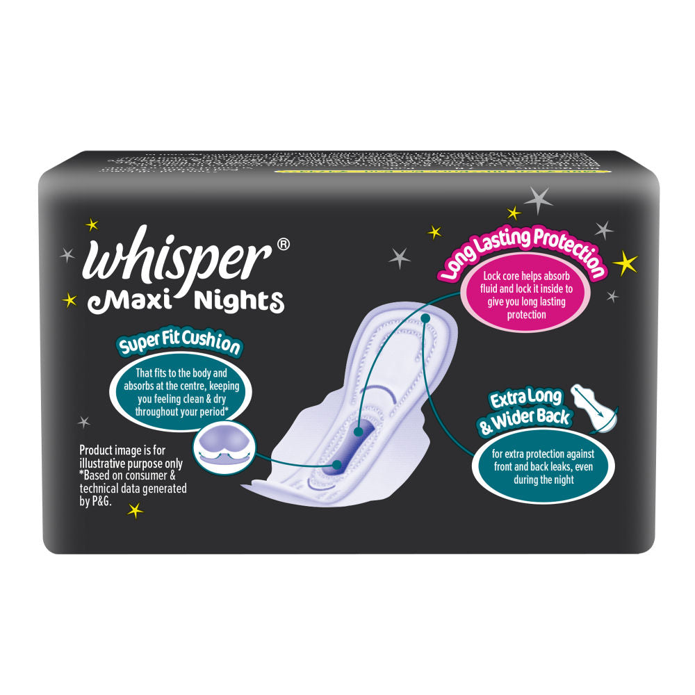 Whisper Maxi Nights Xl 7s Sanitary Pads for Women