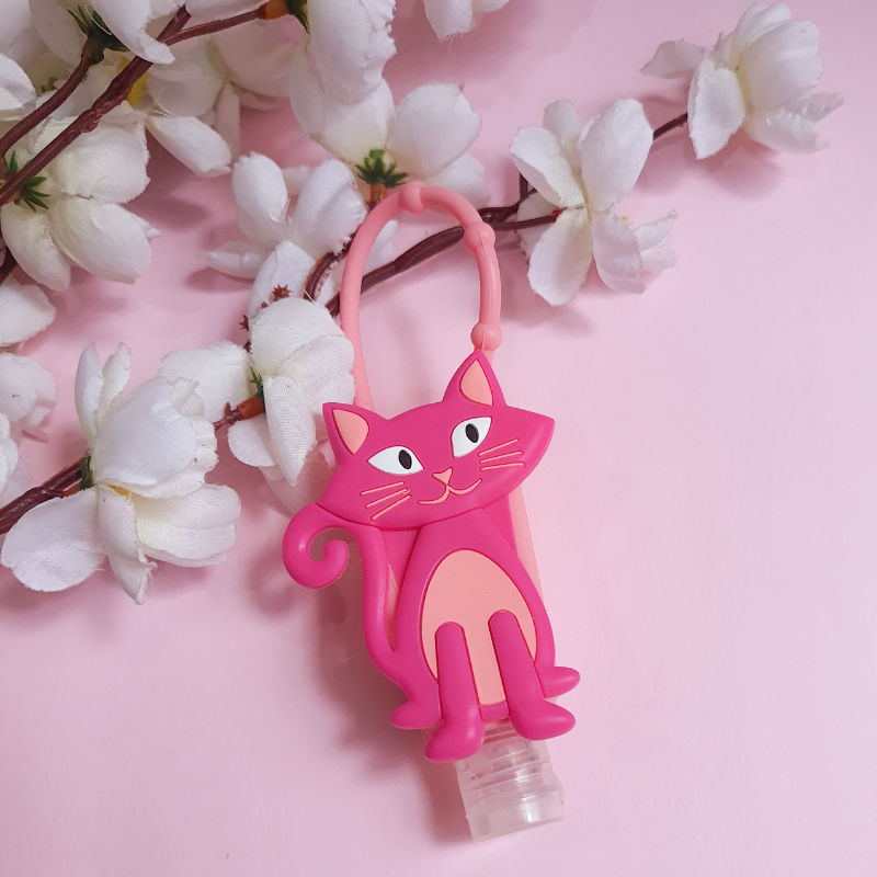 Bloomsberry Pink Cat Holder With Sanitizer