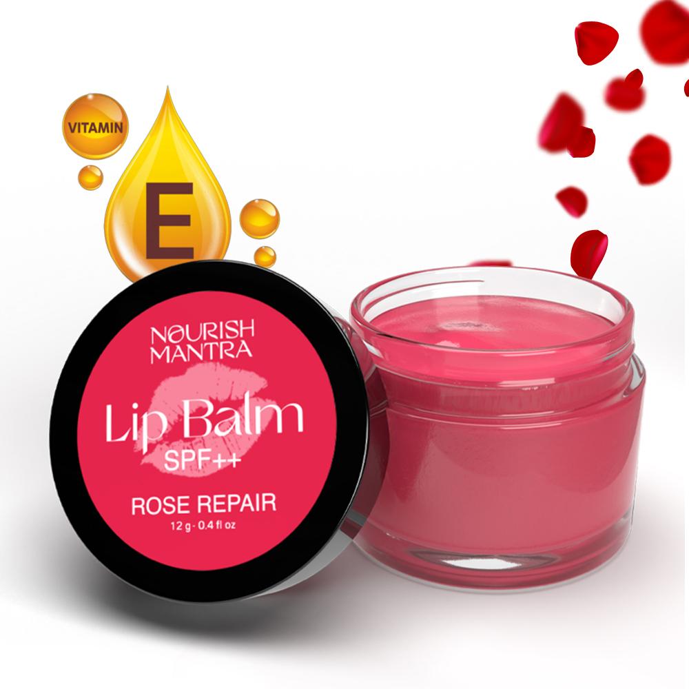 Nourish Mantra Beetroot Blast Lip Balm with SPF & Olive Oil for Soft & Moisturized Lips