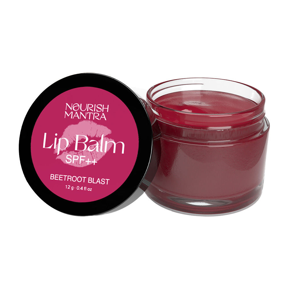 Nourish Mantra Beetroot Blast Lip Balm with SPF & Olive Oil for Soft & Moisturized Lips