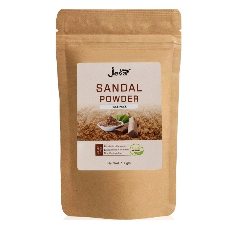 Jeva Sandalwood Powder Face Pack - Skin Brightening & Glow Enhancement
