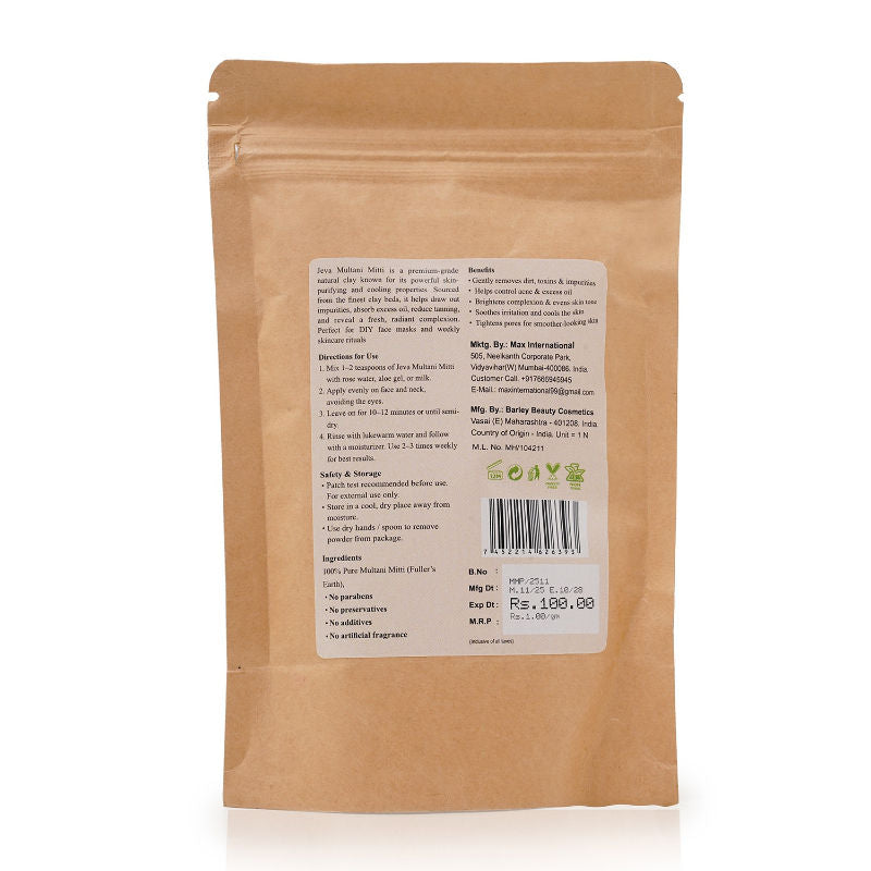 Jeva Multani Mitti Powder Face Pack - Deep Cleansing & Oil Control