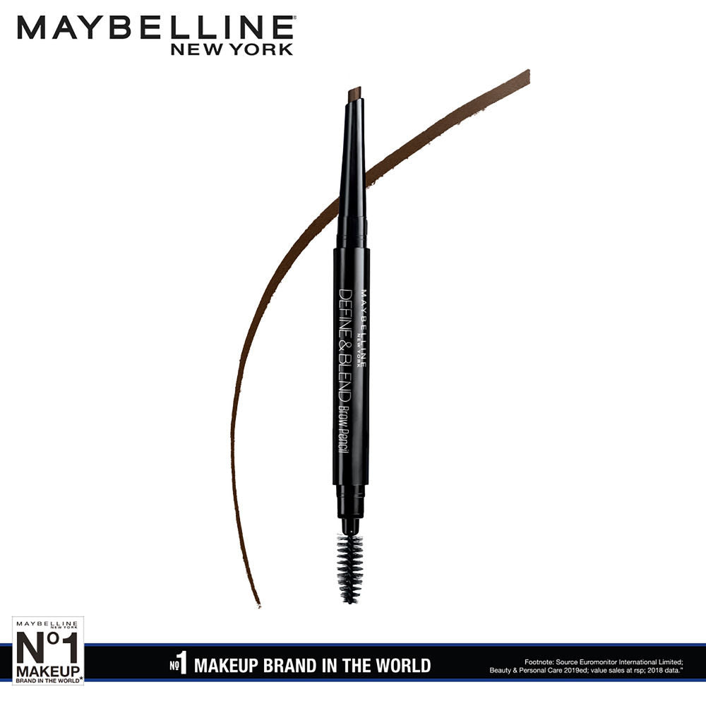 Maybelline New York Define & Blend Brow Pencil for Perfect Brows, Eyebrow Pencil - Grey Brown