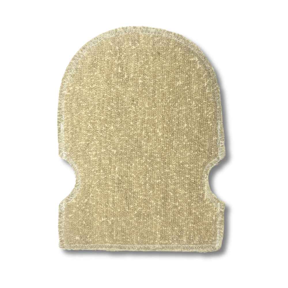 baes CLUB Brown Flax 100% Natural Exfloating Loofah Gloves