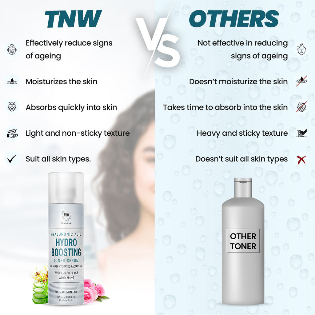 TNW The Natural Wash Hyaluronic Acid Hydro Boosting Face Toner-Serum for Super Hydrated Radiant Skin